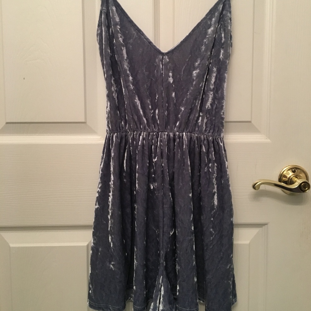 Velvet Blue Romper